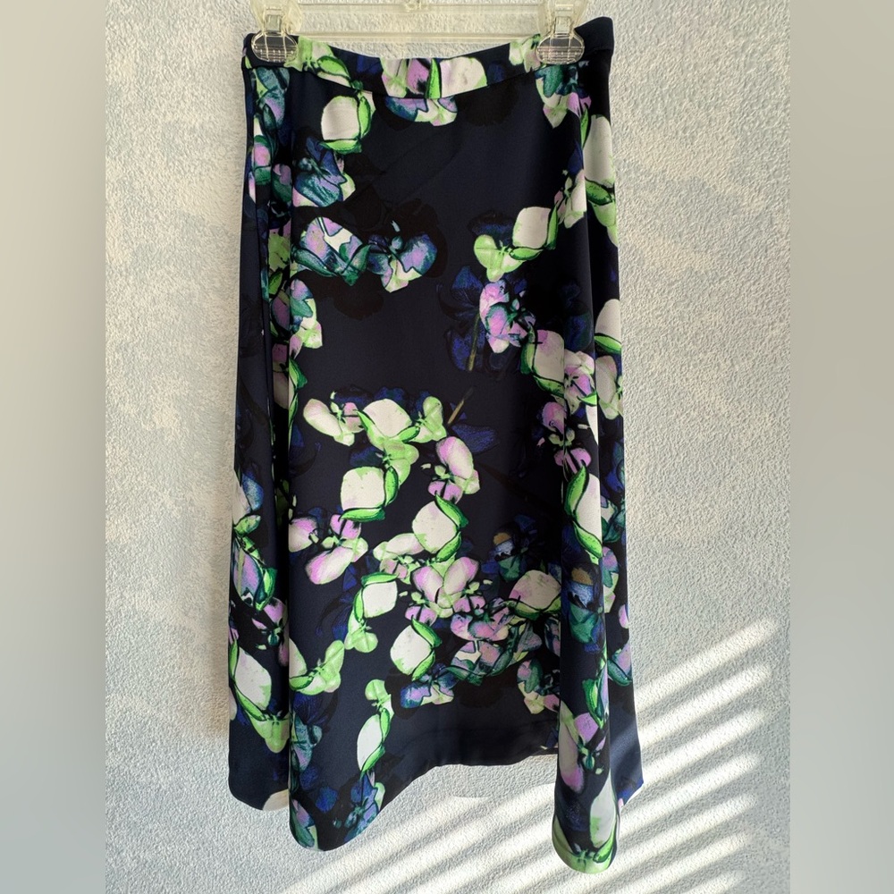 Banana Republic Floral Skirt - Black and Green